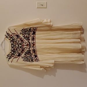 Embroidered Boho Babydoll Dress